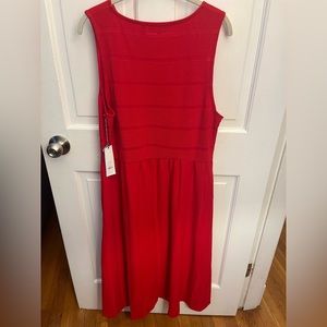 NWT XL Draper James RSVP red halter midi dress